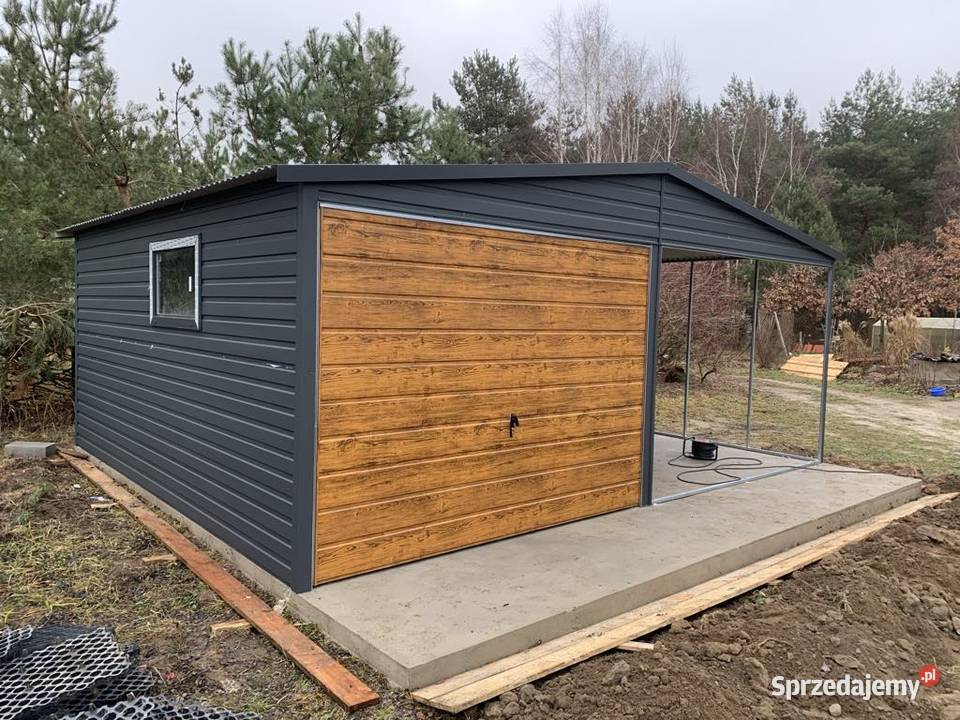 Garaż blaszany wiata Wzmocniony PROFILAMI Konstantynów Łódzki