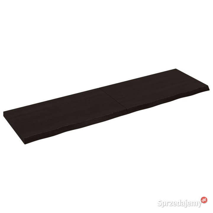 Blat stołu ciemnobrązowy 220x60x26 lite drewno Warszawa