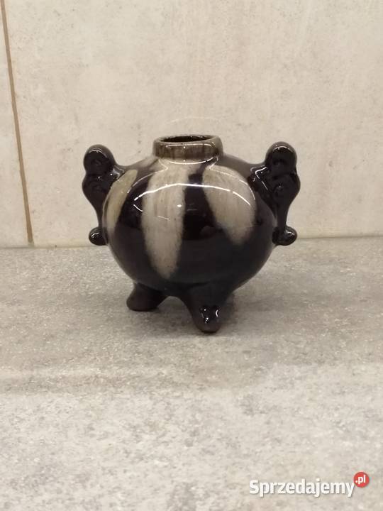 ceramiczny wazonik pękaty amfora Siemianowice Śląskie