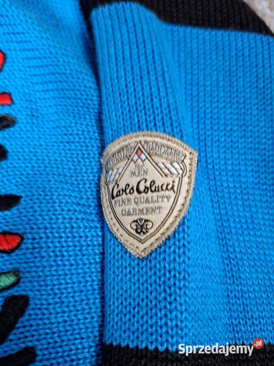Sweter Carlo Colucci vintage 90s marynarski styl lubuskie