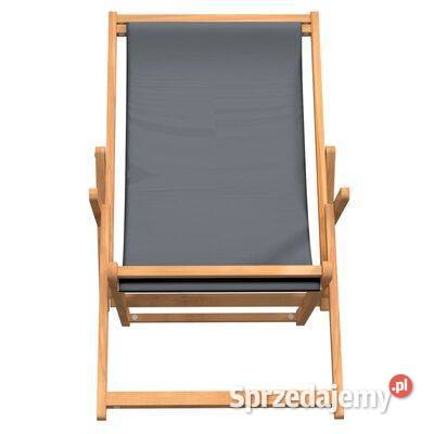 vidaXL Składany leżak plażowy lite drewno tekowe mazowieckie Warszawa