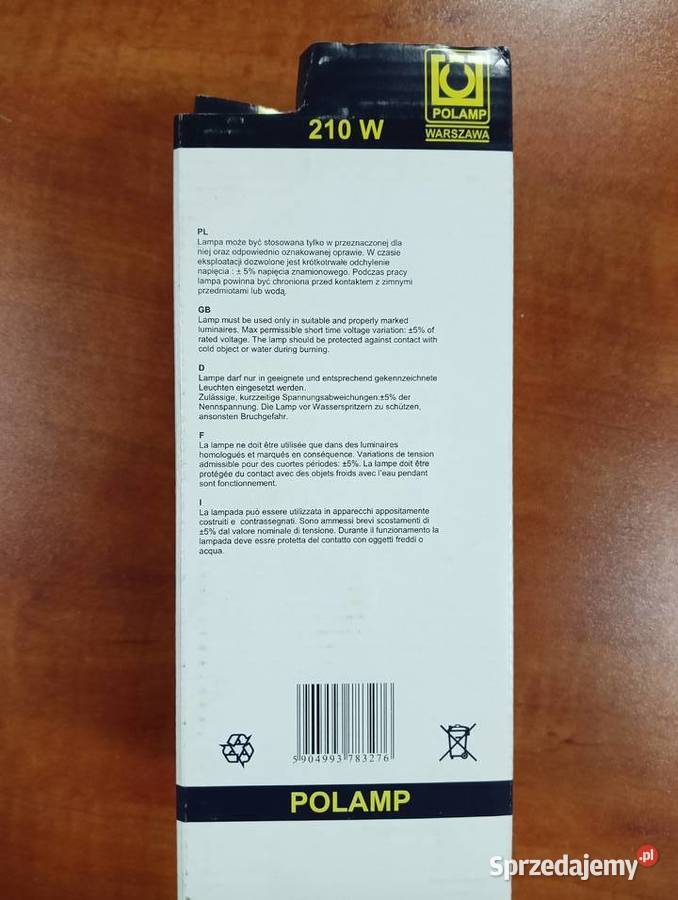 Lampa sodowa wysokoprężna 250W E40 zamiennik LRF Mysłowice