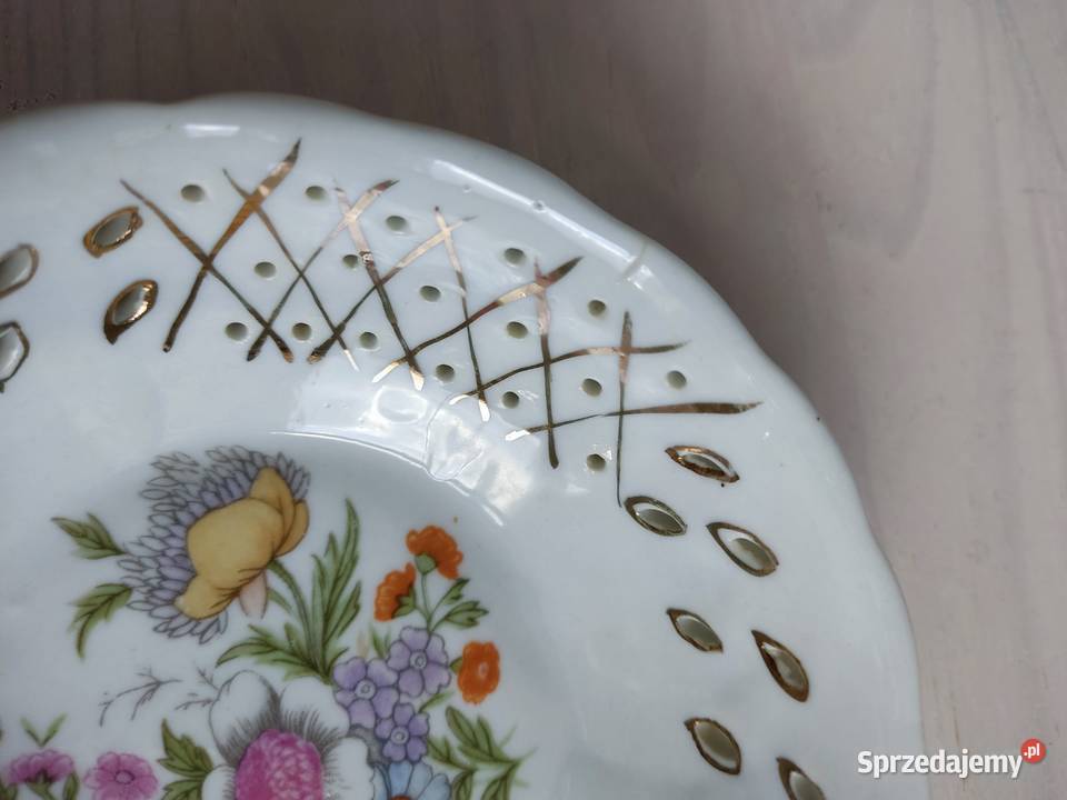 Porcelanowy ażurowy półmisek talerzyk miseczka Głuchołazy