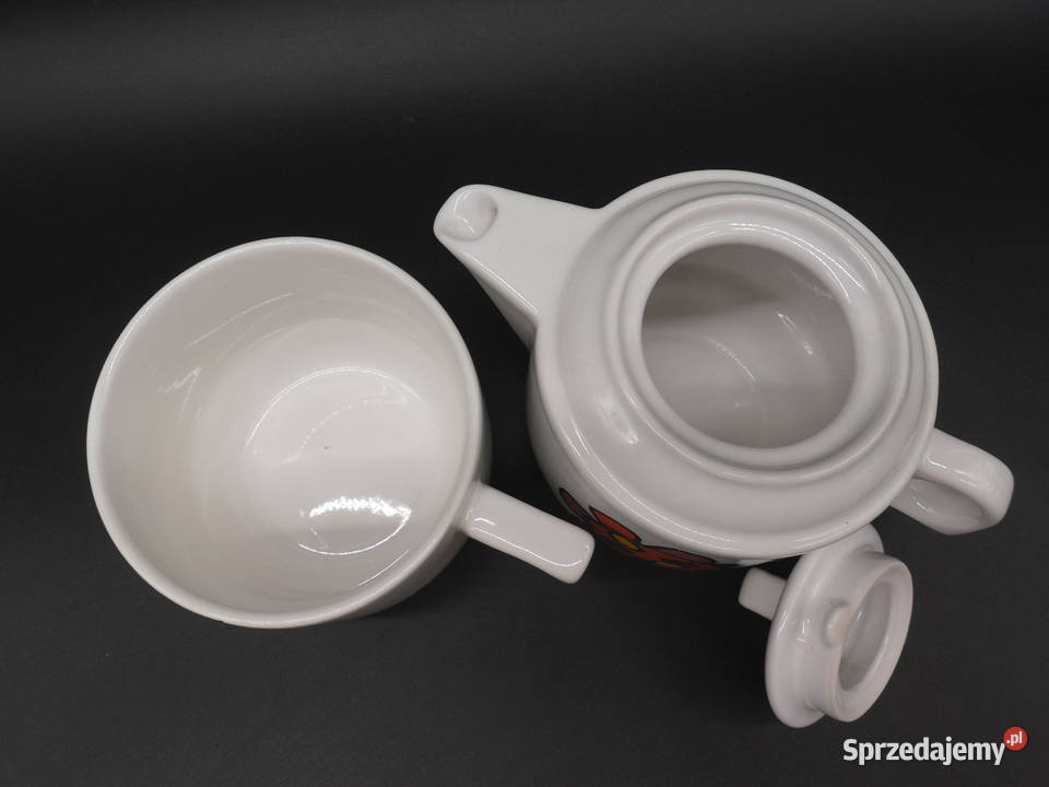 Piętrowy zestaw do herbaty imbryk i filiżanka Raszków