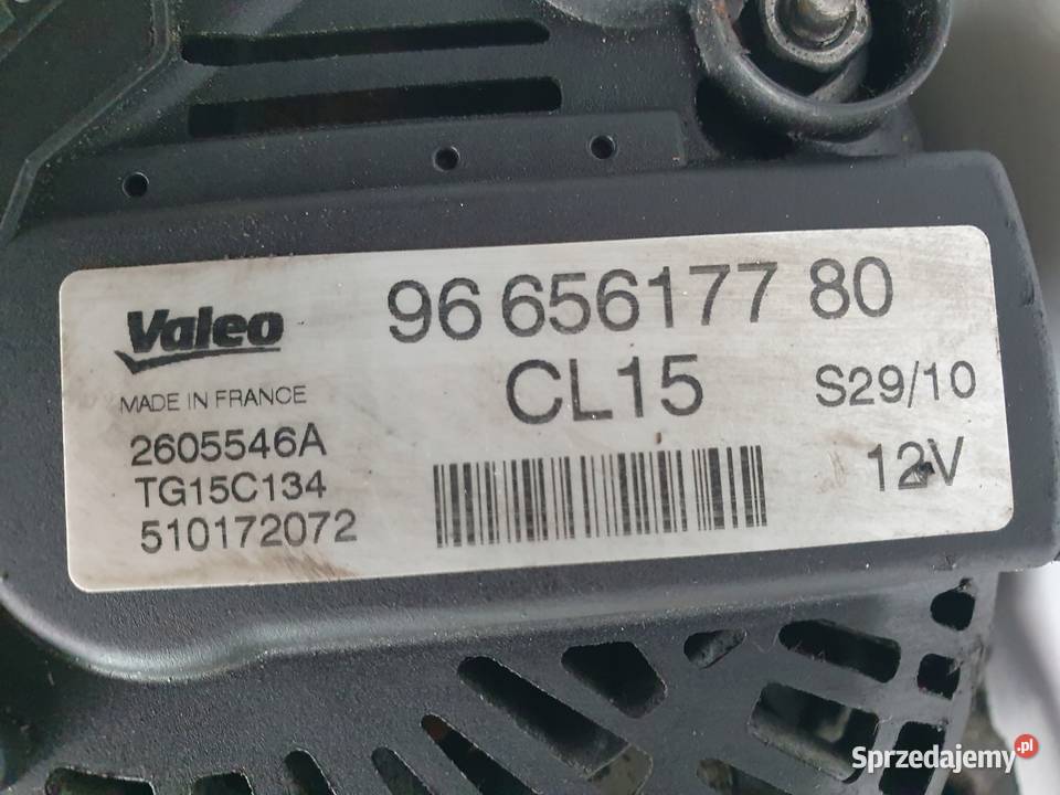 ALTERNATOR Peugeot 308 16 HDI 9665617780 osobowe Części samochodowe lubelskie