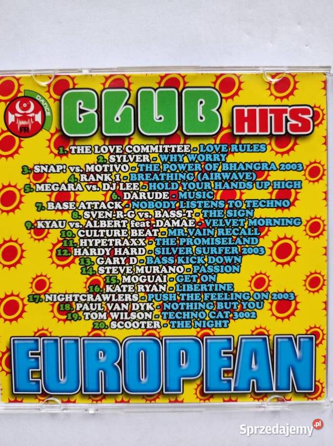 club hits european 2003 płyta cd muzyka dance 1 płyta świętokrzyskie Kielce