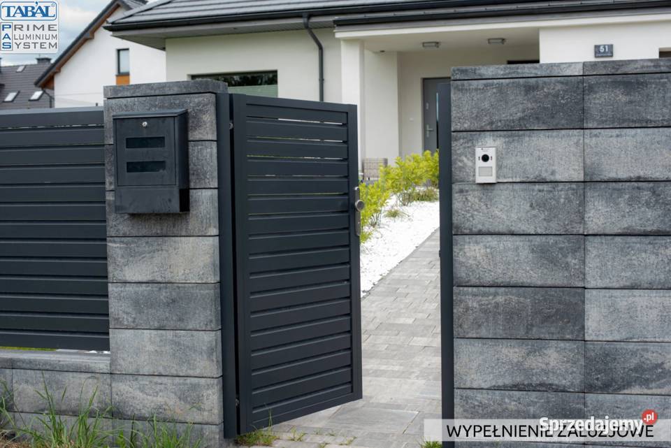 Nowoczesna furtka aluminiowa KOMPLETNA szybka metal Lublin sprzedam