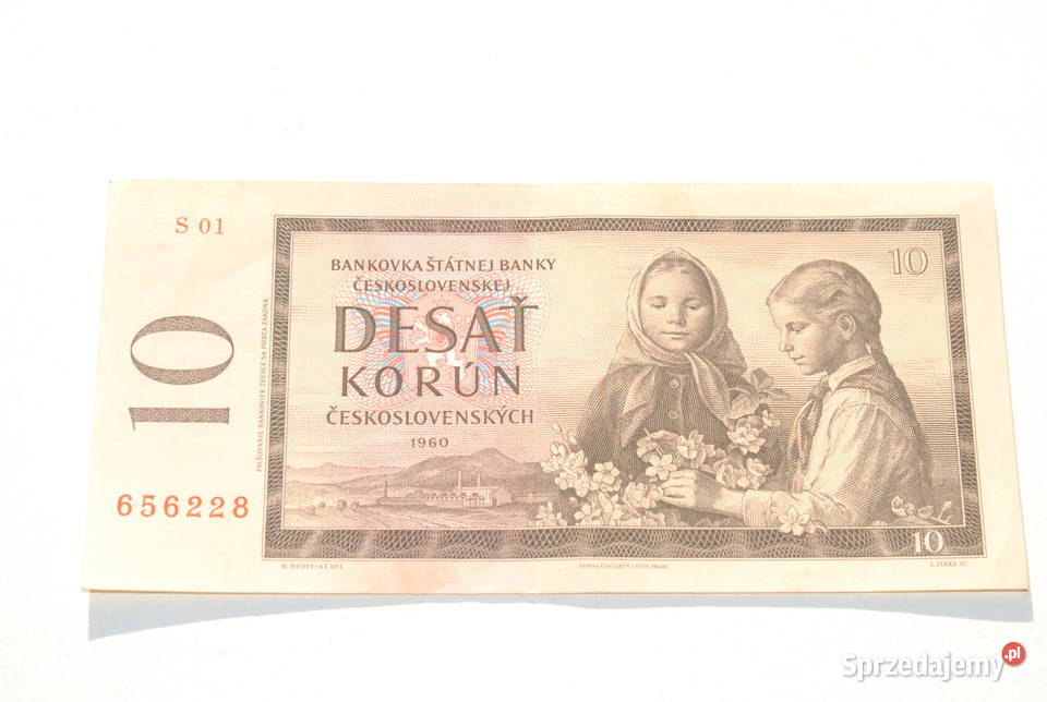 Stary banknot 10 koron Czechosłowacja 1960 antyk Cieszyn