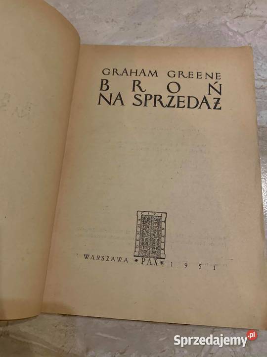 Broń na sprzedaż Graham Greene książka z 1951 r Jasło