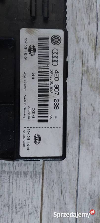Sterownik moduł komfortu AUDI A8 D3 4E0907289 Komputery zachodniopomorskie Szczecin sprzedam