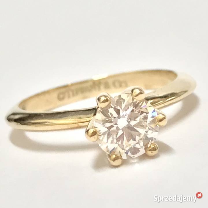 TIFFANYCo Pierścionek złoty 14K brylant 075ct Warszawa