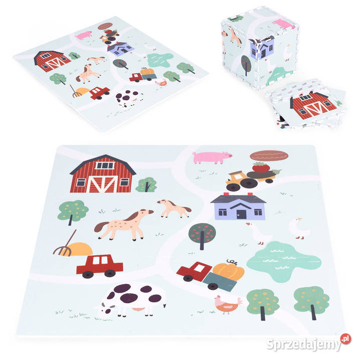 Duża mata piankowa EVA dzieci Farma 905x905 21 sprzedam