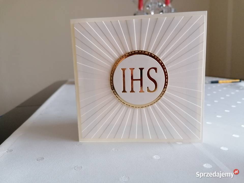 Kartka ręcznie wykonana komunia Strzebiń