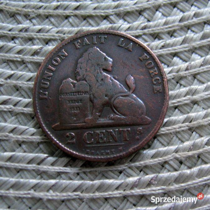 Belgia 2 Centy 1870r Antyki, Sztuka, Kolekcje Kalisz sprzedam