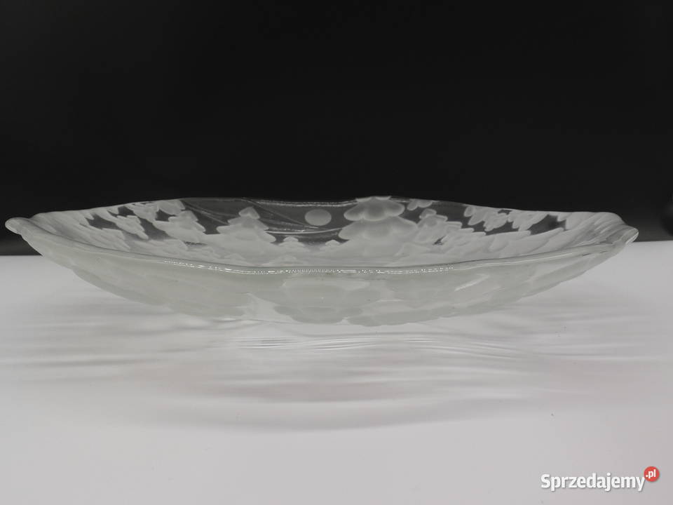 Duża Szklana Patera Walther Glas Zimowy wielkopolskie Raszków