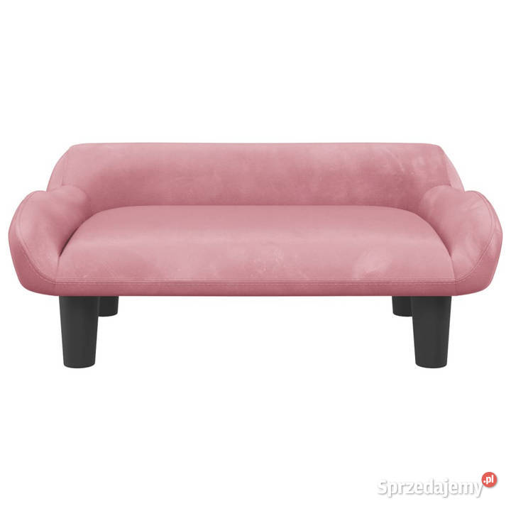 Sofa dzieci różowa 70x40x24 aksamit WM3196352