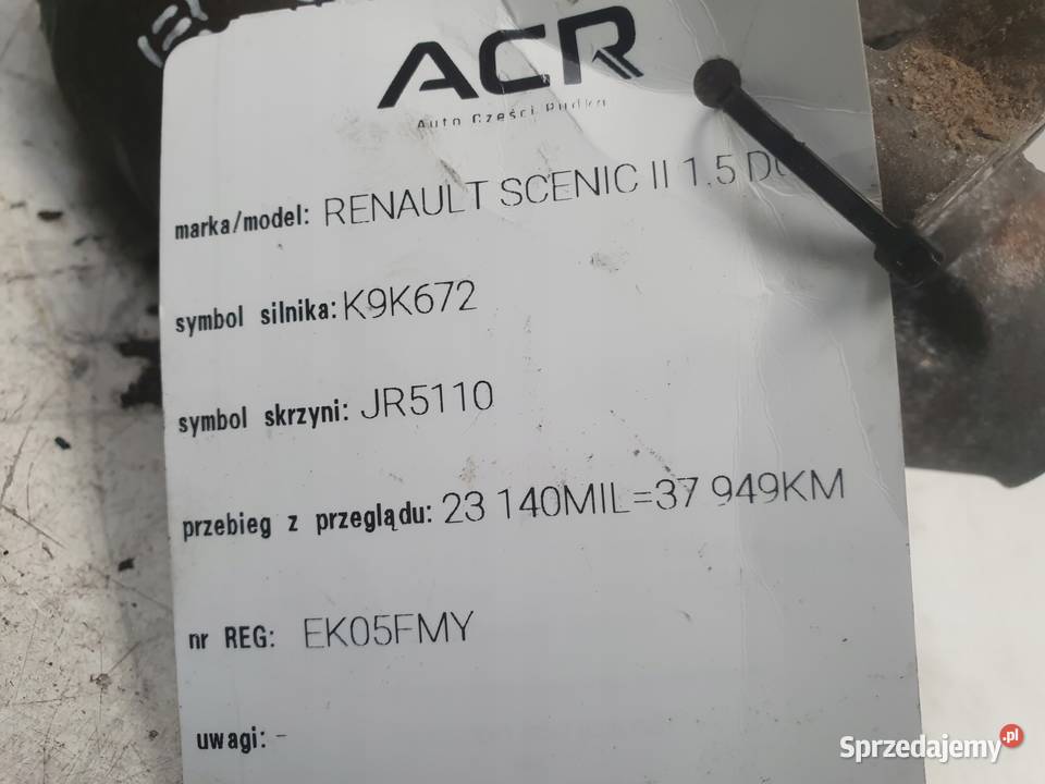 ROZRUSZNIK Renault Scenic II 15 DCI ROZRUSZNIK lubelskie Chełm