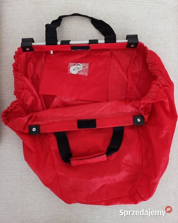 Duża czerwona torba na zakupy 44 x 65 x39 Radzyń Podlaski