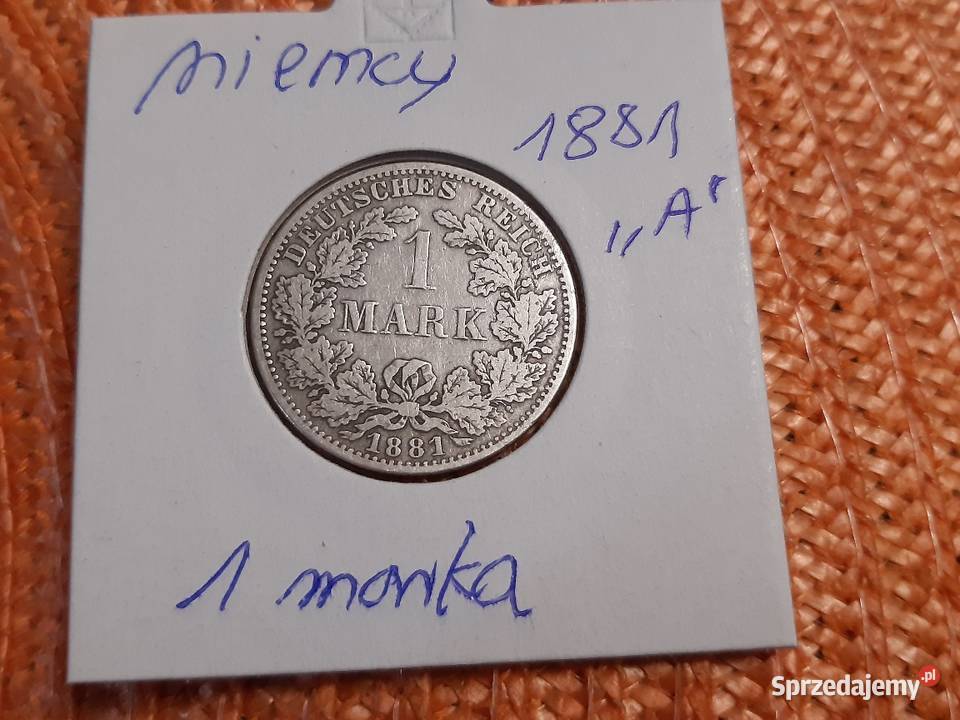 moneta srebrna Niemiec z 1881r Łomża