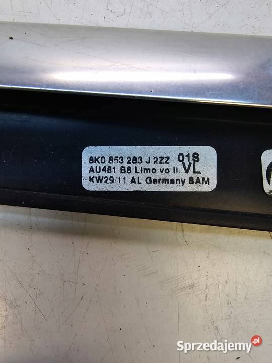 LISTWA CHROM DRZWI AUDI A4 B8 LEWY P 8K0853283J Listwy i nakładki Przystajń sprzedam