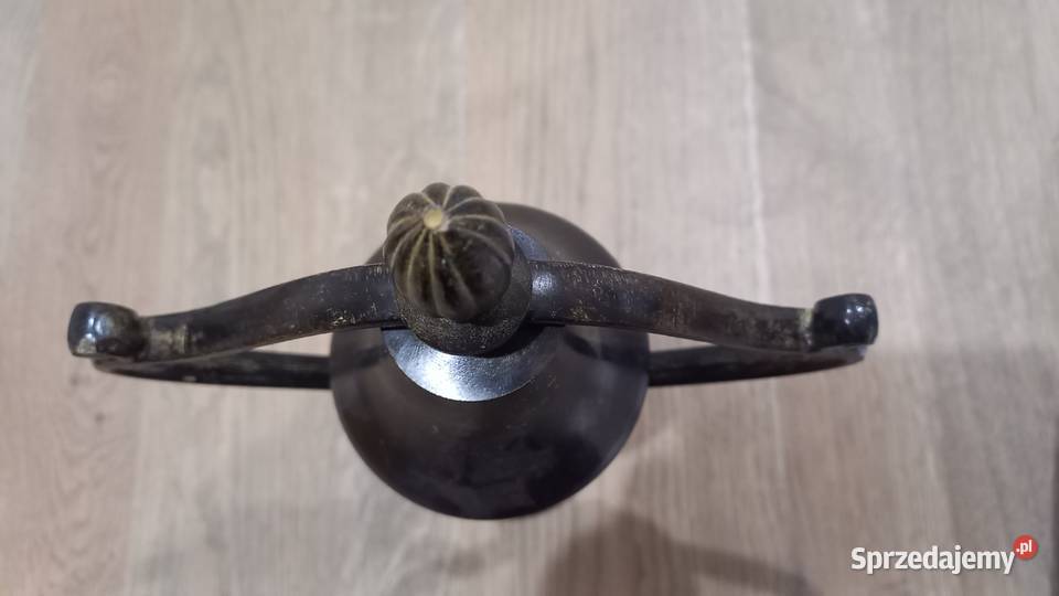 Dzwonek metalowy stojacy stołowy 676 brązowy zachodniopomorskie Gawroniec