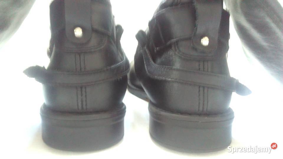 BUTY czarne KOZAKI damskie r 375 przejściowe skóra Białystok