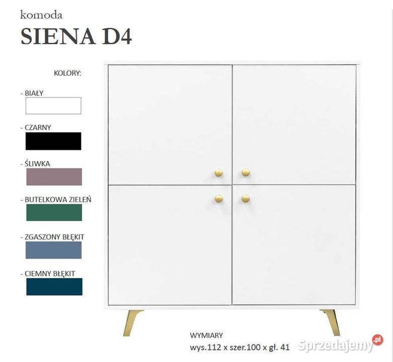 Komoda Siena 4D 5 kolorów Darmowa dostawa łódzkie Wieruszów
