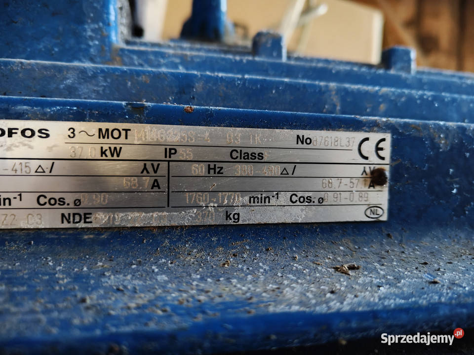 Silnik 3 fazowy GRUNDFOS 37kW 14701760 obrotów Generatory Włosty