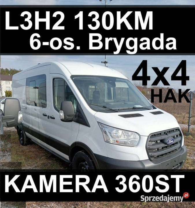 Ford Transit 4x4 130 L3H2 6osob Super Niska Hak Szczecinek