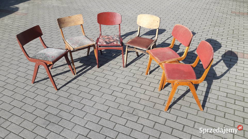 Krzesło typ Bumerang design PRL lata 60 70 cena 75 zł sztuka