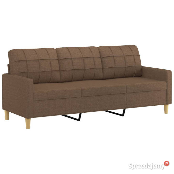 3osobowa sofa z podnóżkiem brązowy 180 tkaniną Sofy i kanapy mazowieckie Warszawa