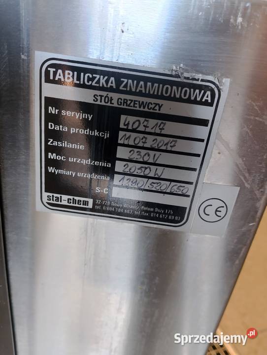 Stół grzewczy 140x63 z nadstawką neutralną Wrocław