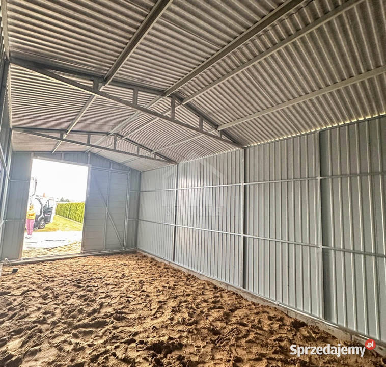 Hala Garaż blaszany 4x8 m brama dwuskrzydłowa 32m2 Garaże i miejsca postojowe Koszalin