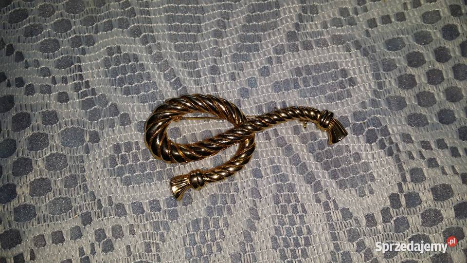 Stara broszka zawijany sznur Ozdoby małopolskie