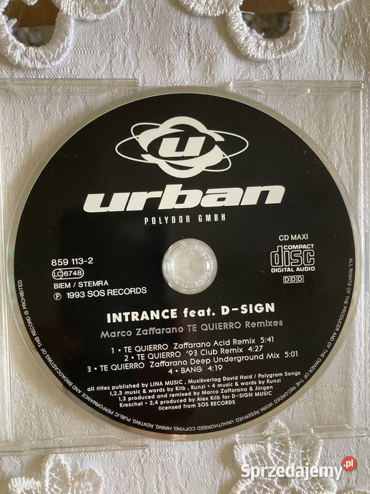 Płyta CD Remixes Intrance feat DSign Te Quierro Czerwionka-Leszczyny