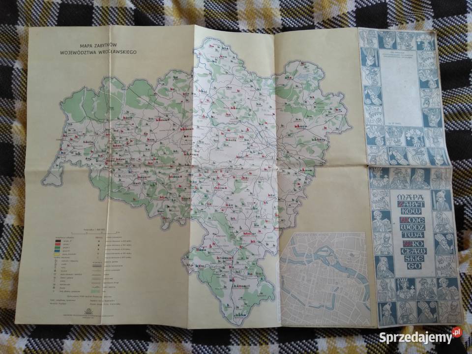 Stara zabytkowa mapa zabytków byłego województwa Chrząstawa Mała