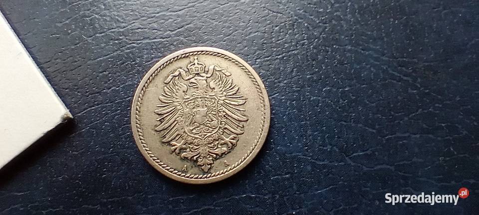 Stare monety 5 fenig 1888 A Niemcy podkarpackie