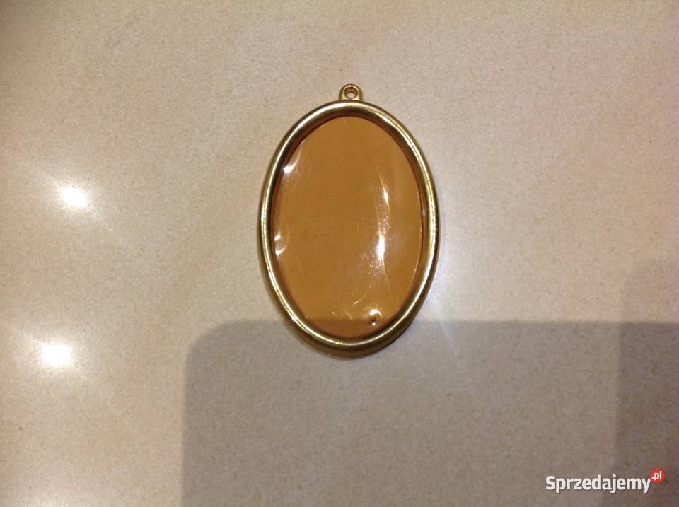 Stara Owalna Ramka Złota Mosiężna na Zdjęcie do Nowa Sól