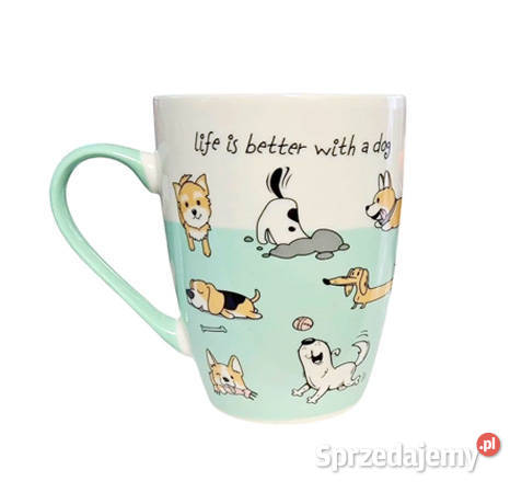 miętowy kubek z porcelany psy kubek pies kubek warmińsko-mazurskie Olsztyn sprzedam