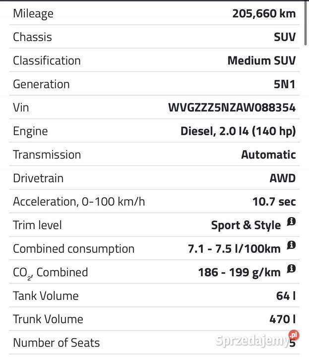 SILNIK KOMPLET Audi A3 II 8P 20 TDI 140 osobowe lubelskie Janów sprzedam