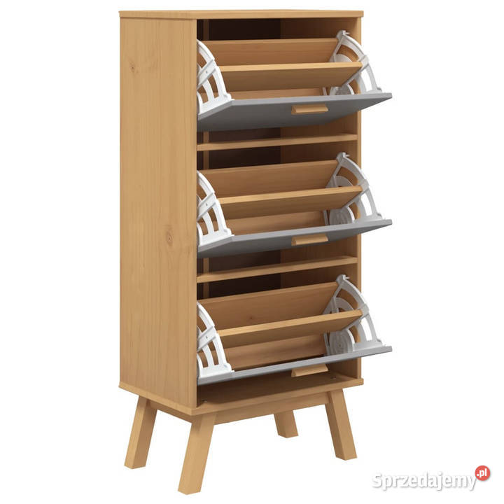 Szafka na buty OLDEN szarobrązowa 55x35x120
