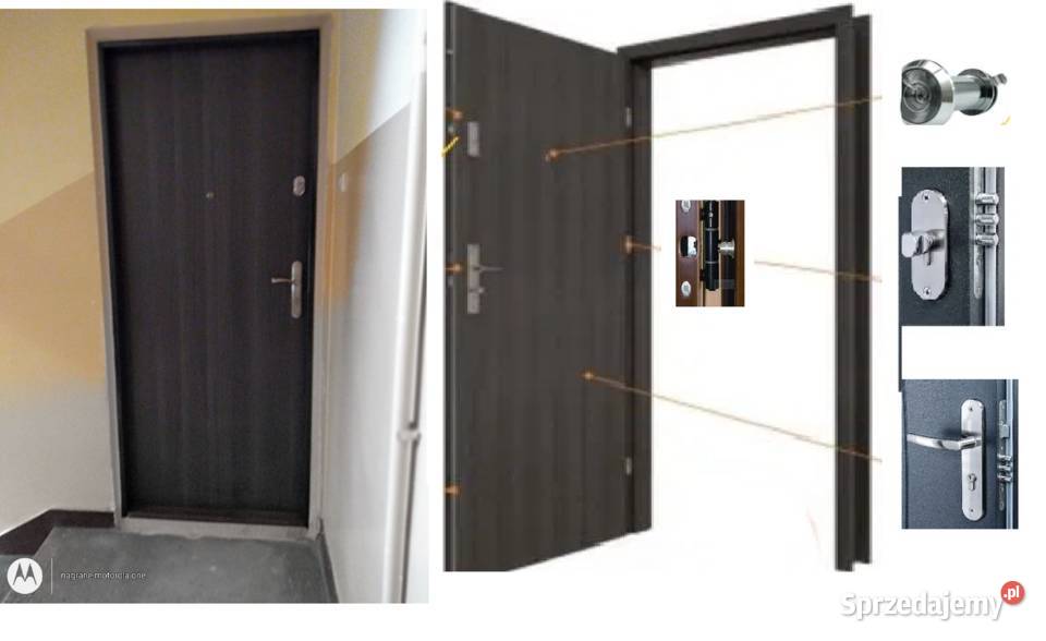 Drzwi zewnętrzne z montażem drewniane i metalowe sprzedam