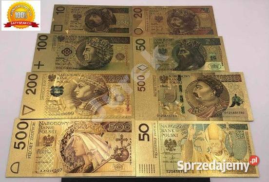 7 x ZŁOTE Banknoty Dolar Dollar Złoto Au 24 Sosnowiec