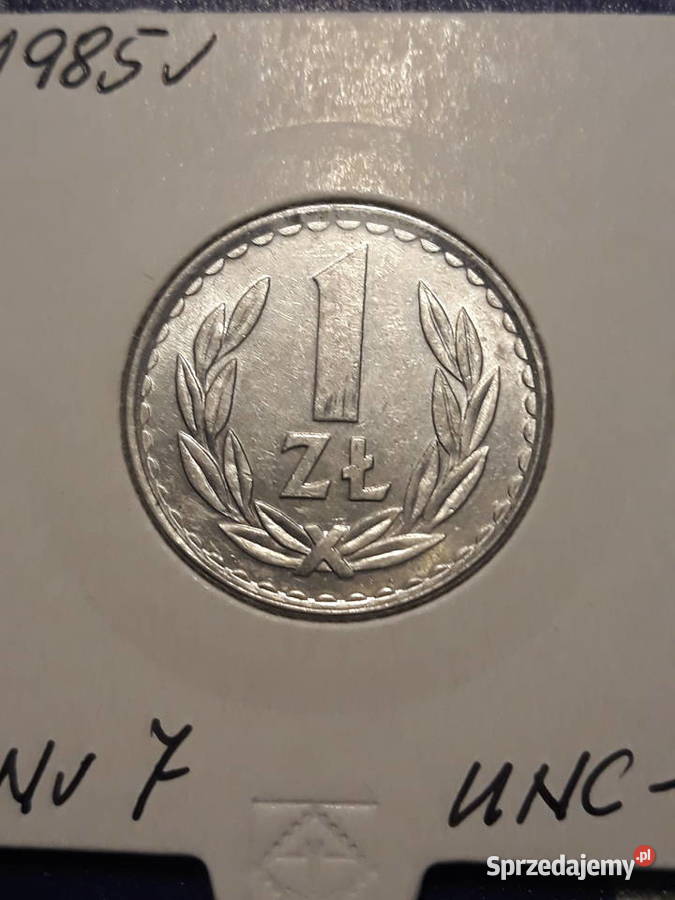 1 złoty 1985 r 7 około mennicze Konin