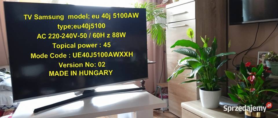 TV samsung typeeu40j5100 ledowy 40cale Buczek
