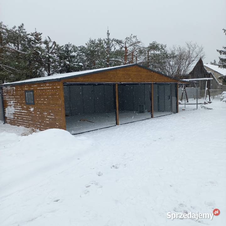 Garaż z wiatą 12x6 9x6 plus 3m wiata otwarta mazowieckie Pruszków