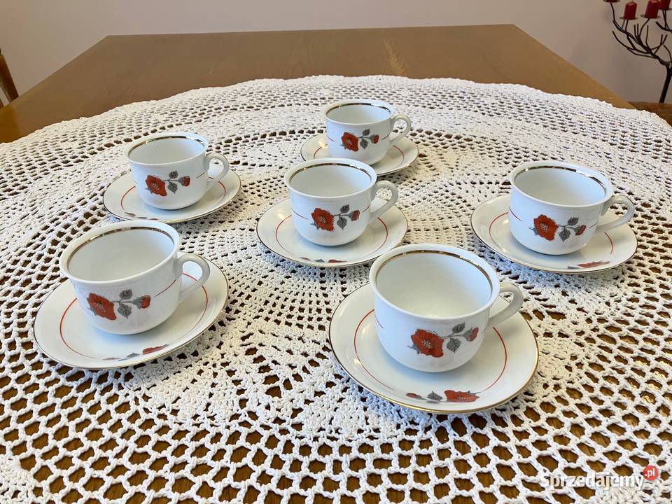 Piękny zestaw do kawy herbaty filiżanki