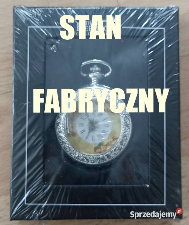NAKRĘCANY MECHANICZNY ZEGAREK KIESZONKOWY Folia Pozostałe sprzedam