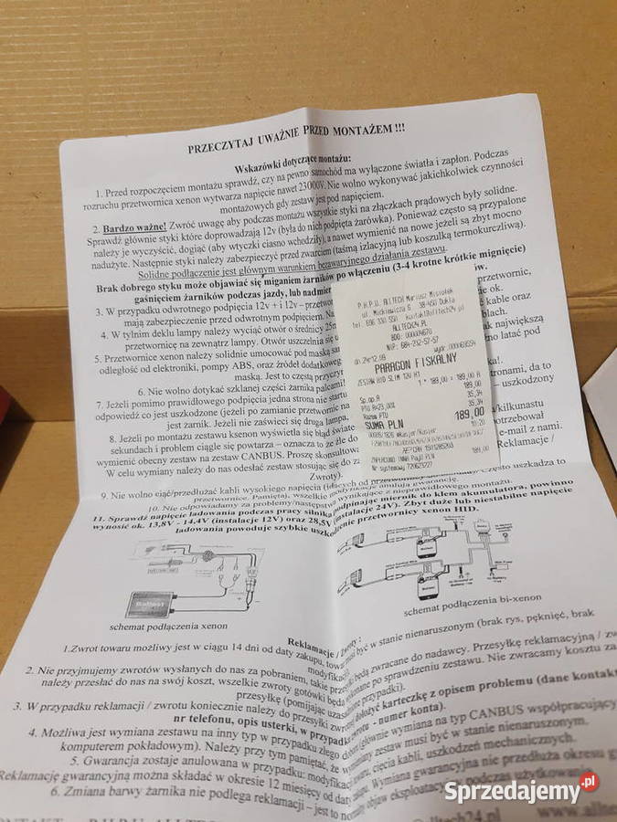 Xenony H1 AMIO przetwornice Kopczyn