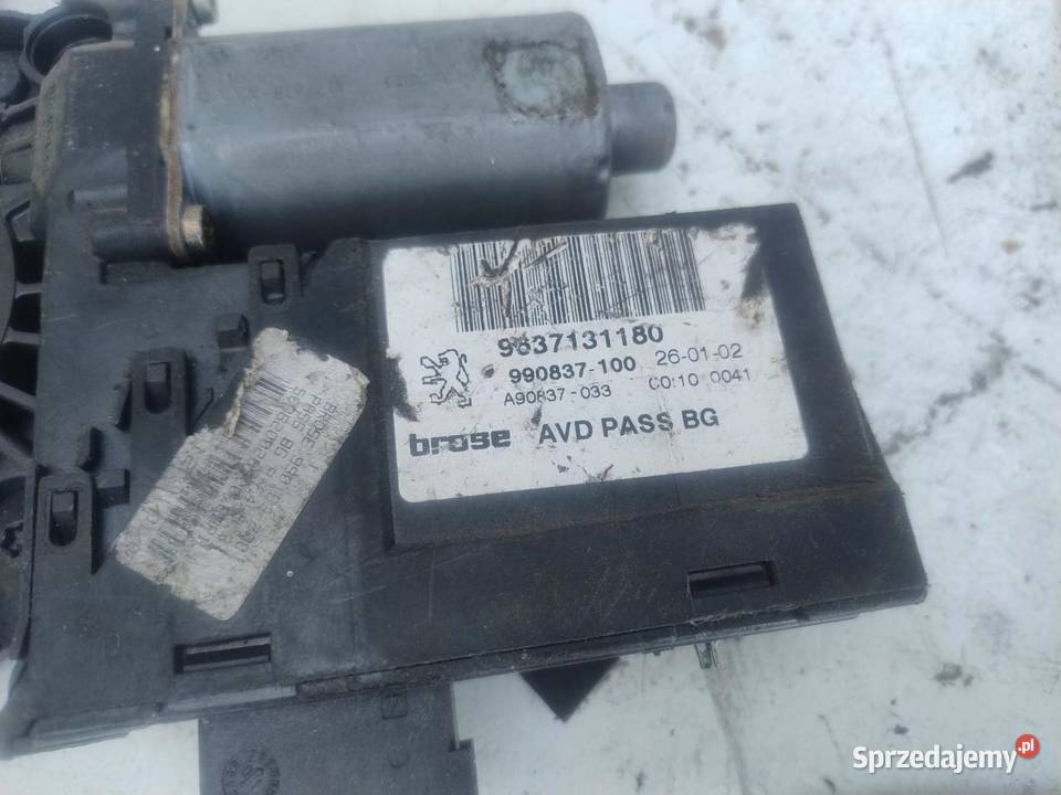 MECHANIZM PODNOŚNIK SZYBY PRAWY PRZÓD PEUGEOT